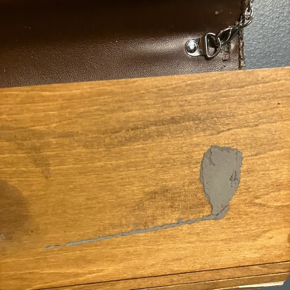 Vintage Style Inge Christopher Zena Wood Convertible Purse / Clutch - Picture 6 of 16